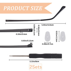 Universal eyewear repair frame temple replacement components