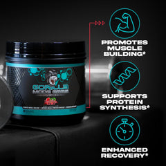 Serving scoop of Gorilla Mode EAAs Bombsicle powder