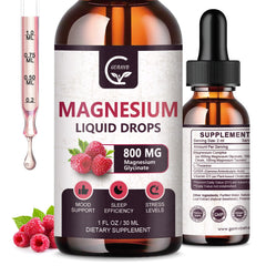 GORNVB Magnesium Glycinate Liquid Drops 2-pack bottle with Raspberry flavor