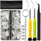 GOTOBA 22-pairs screw-in eyeglass nose pads kit with tools