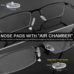 Everything included: nose pads, tools, and a silicone non-slip ear hook