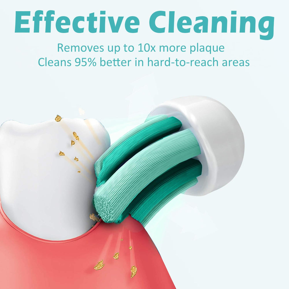Close-up of end-rounded bristles on GottaShine Sonicare replacement heads