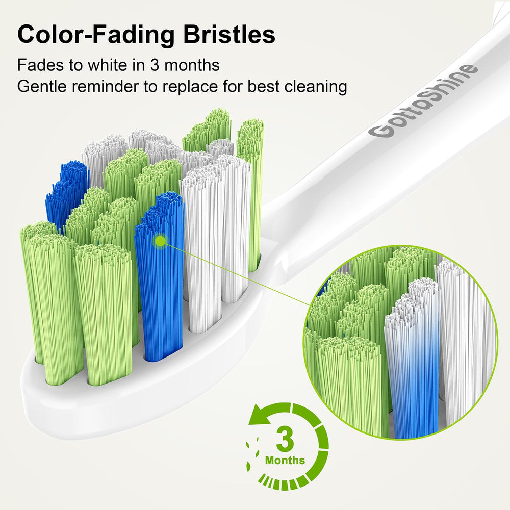 Close-up of W-shaped bristles on GottaShine replacement heads