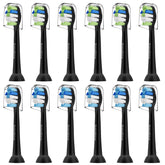 GottaShine Philips Sonicare replacement heads 12 pack Black