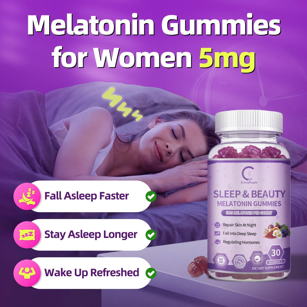 Extended-release melatonin gummies in berry flavor