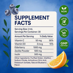 GparkNature Zeolite Detox Drops label-details reveal clean, gluten-free formula.