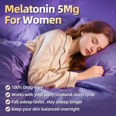 Close-up of Melatonin 5mg capsules