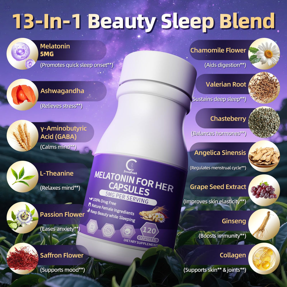 Enteric-coated melatonin capsules for slower release