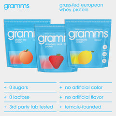 Pouring GRAMMS protein water packets