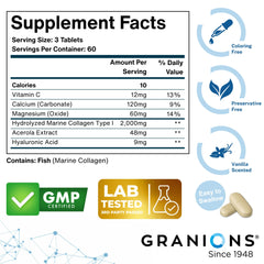 Product showing hydrated glowing skin, hair and nails benefits