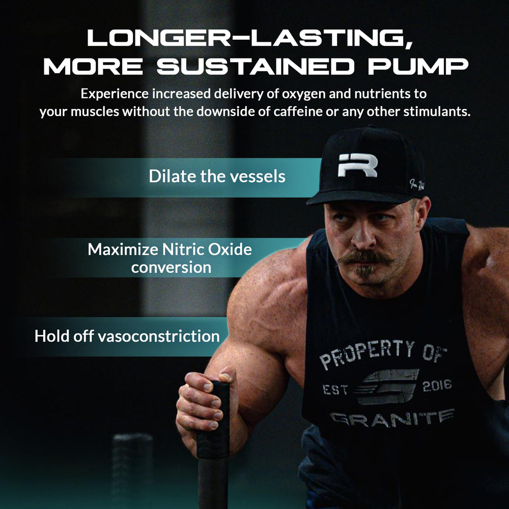 Granite Supplements Vaso Blast scoop measuring dose for nitric oxide support