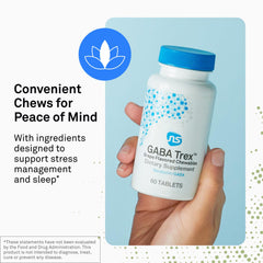 Grape-flavored chewable tablets for NeuroScience GABA Trex L-Theanine.