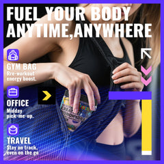 Grape mango electrolyte flavor with ingredients highlighting pre-workout energy