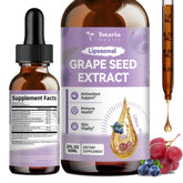 Bottle of Grape Seed Extract Drops with label