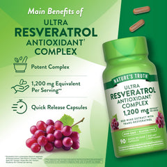 Grape seed extract used in the resveratrol complex