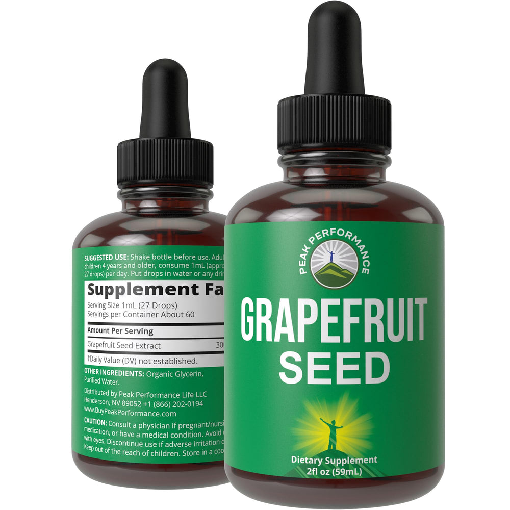 Peak Performance Grapefruit Seed Extract Liquid Drops packaging