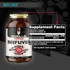 Freeze-dried Argentinian grass-fed beef liver capsules