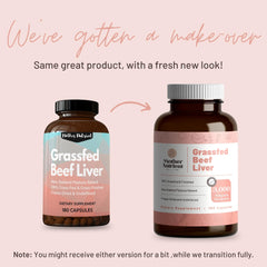 Close-up view of grass-fed beef liver capsules