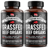 Pack of 2 Grass Fed Beef Organ Supplement bottle with 150 capsules