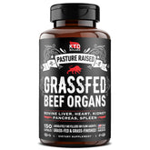 Grass Fed Beef Organ Supplement bottle with label