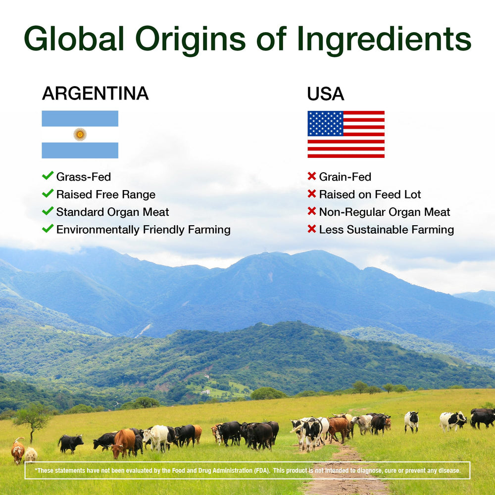 Argentinian grass-fed beef organ capsules
