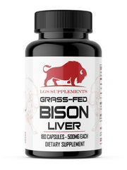 Bottle of Grass Fed Bison Liver Capsules 3000mg