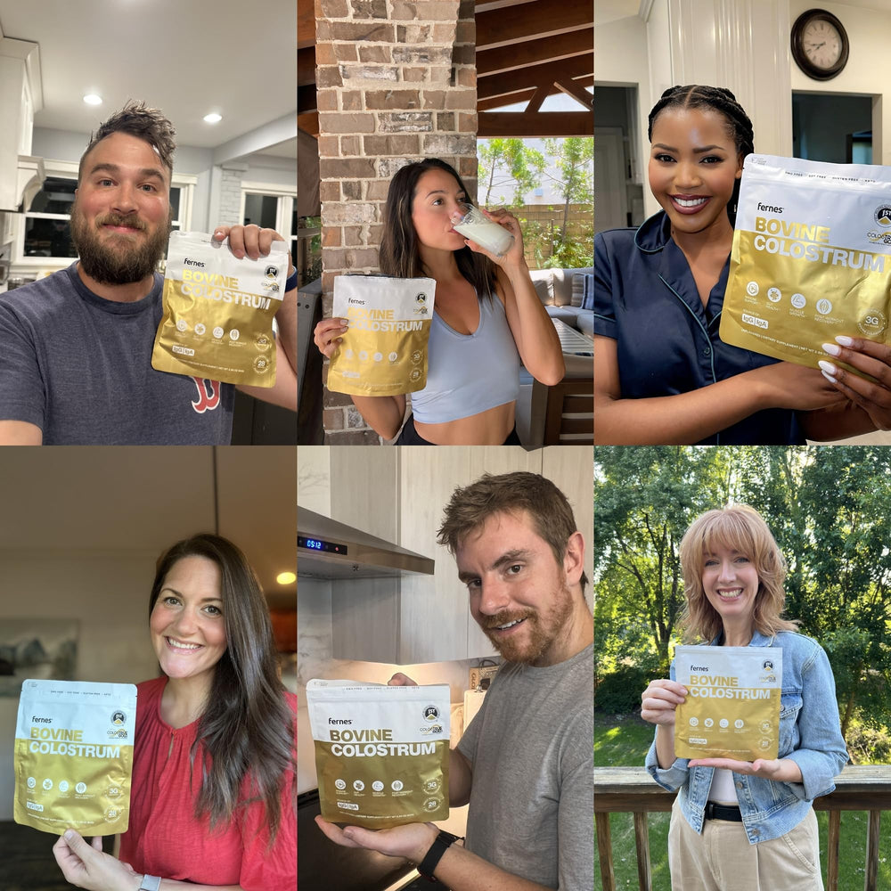 Front packaging of Fernes Grass Fed Bovine Colostrum Powder