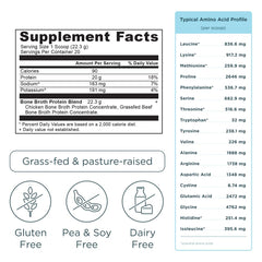 Grass-fed, cage-free sourcing of bone broth protein