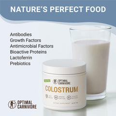 Serving suggestion: scoop of colostrum powder in a glass