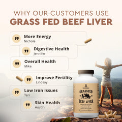 Pastured grass-fed cows in New Zealand and Australia for liver supplement