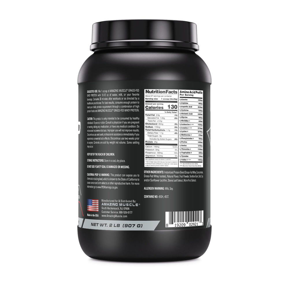 Whey protein scoop showing 25 g per serving