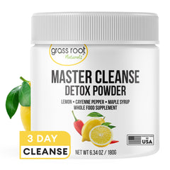 Grass Root Naturals Master Cleanse Detox Powder Lemonade Diet bottle 6.34oz