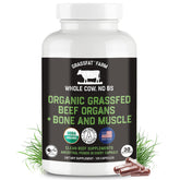 Grassfat USDA Organic grassfed beef organs supplement bottle