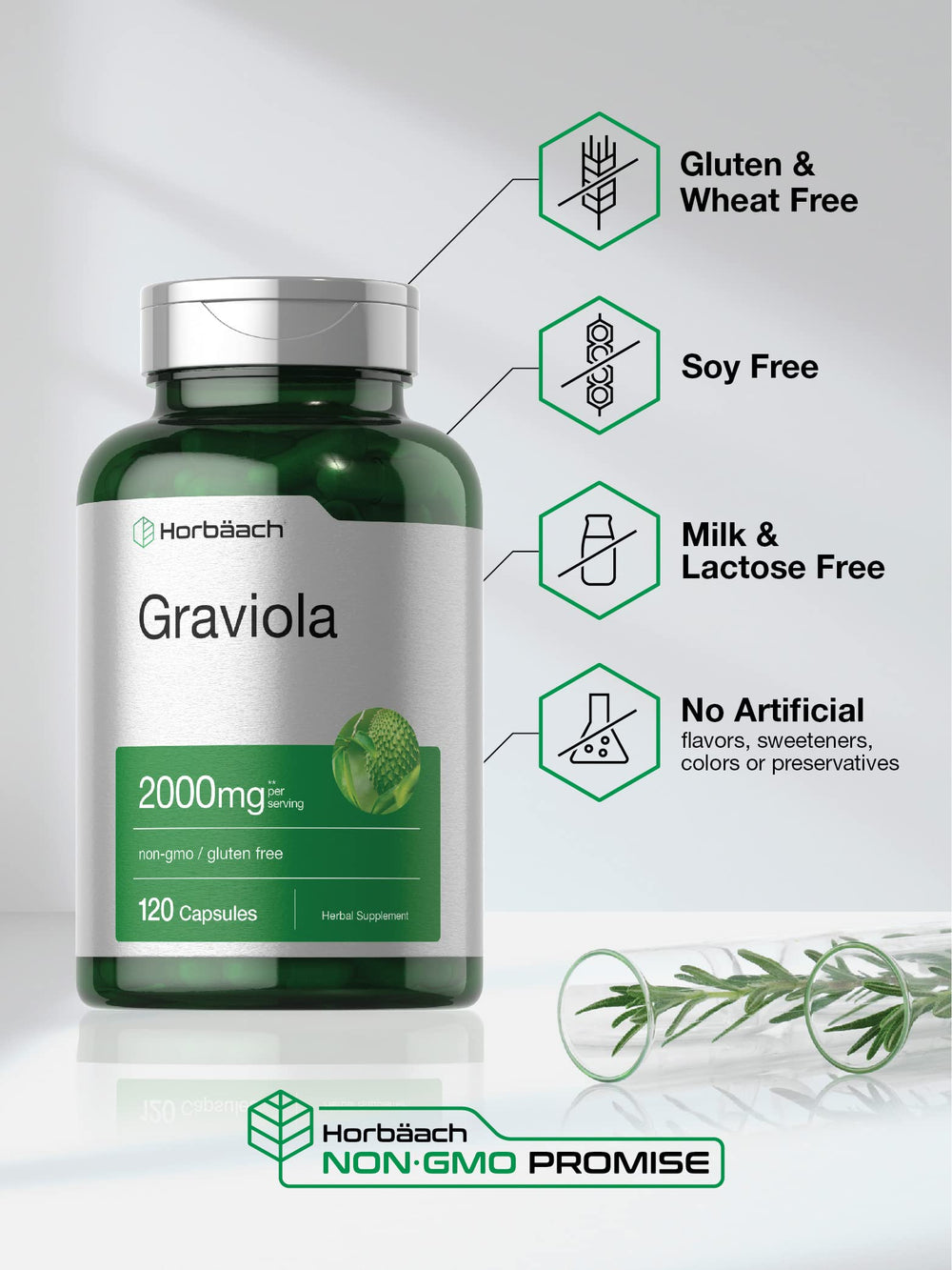 Graviola fruit and leaf extract used in the proprietary blend