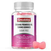 GREABBY Evening Primrose Oil Gummies bottle labeled 1300mg per 2 gummies