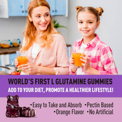 Third-party tested badge on Greabby L-Glutamine Gummies bottle