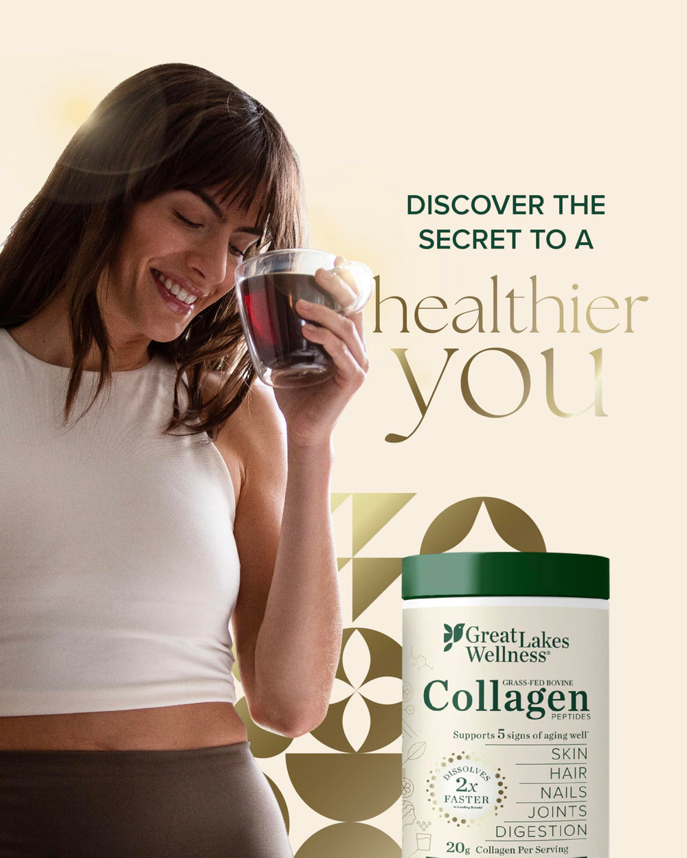 Collagen powder dissolving quickly in water
