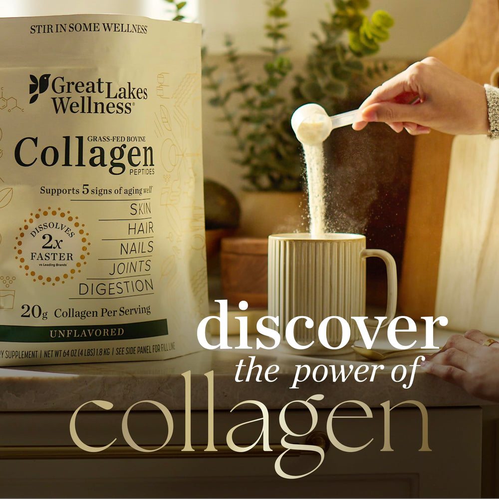 Illustration showing benefits for skin, hair, nails