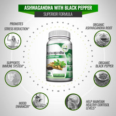 Capsules with black pepper to highlight enhanced absorption