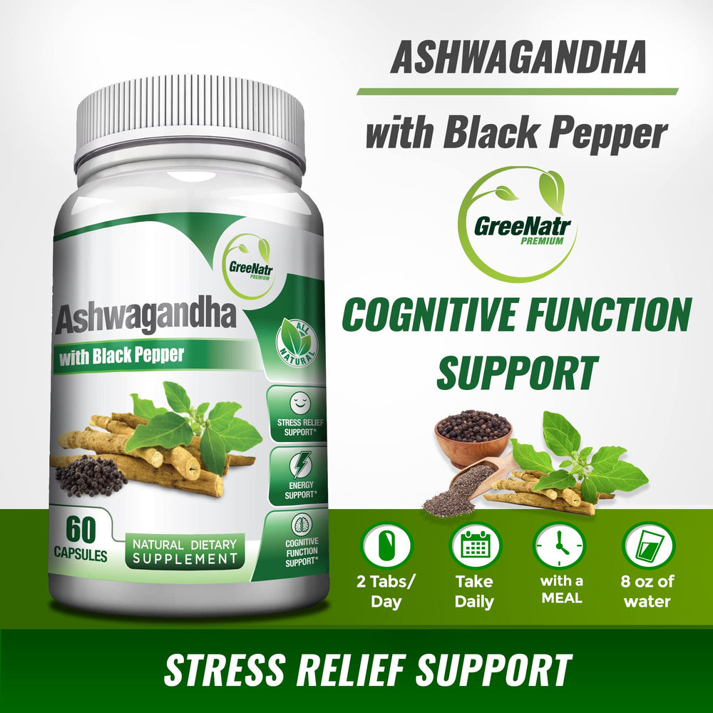 Close-up of GreeNatr Ashwagandha capsules