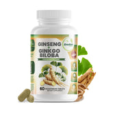 Main product image: GreeNatr Ginkgo Biloba & Panax Ginseng 60 tablets