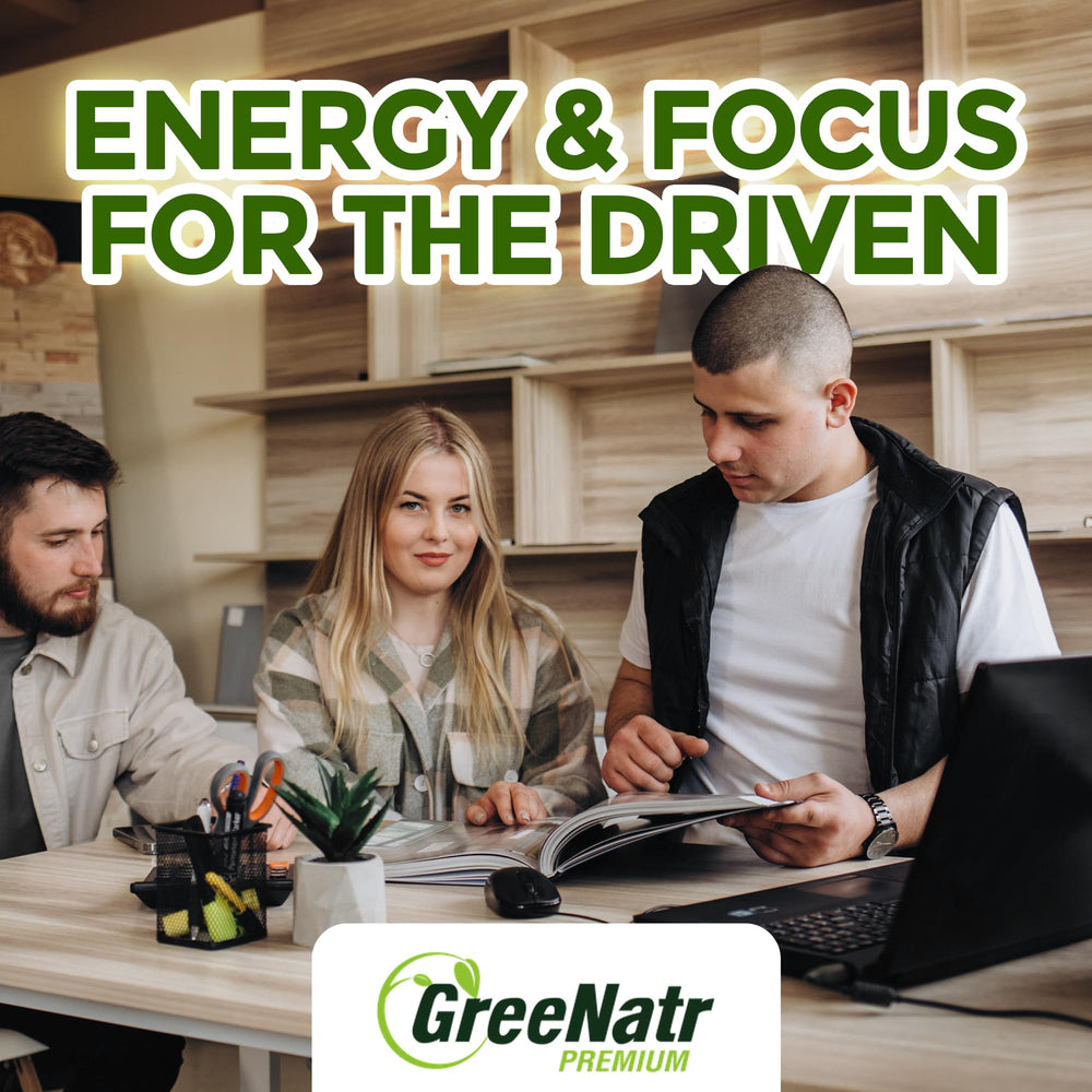 Graphic highlighting memory, focus, and energy benefits