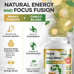 Product box highlighting immune support and energy benefits