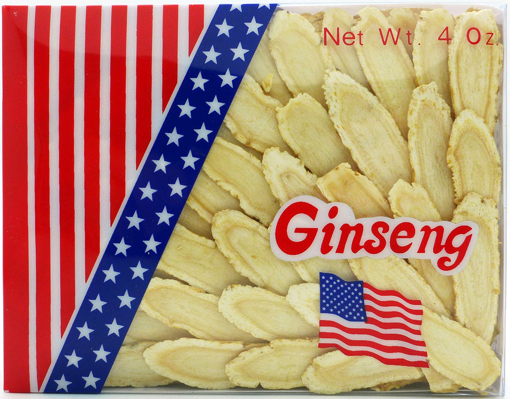 Front view of Green Bay American Ginseng 4 oz slices