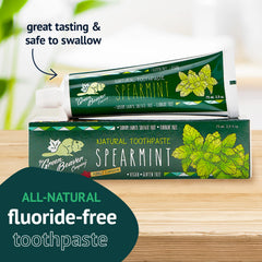 3-pack toothpaste box display highlighting spearmint flavor