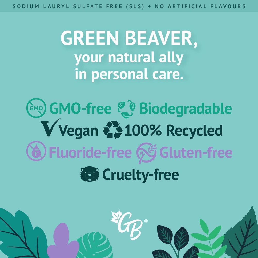 Ingredients highlight: fluoride-free, SLS-free, GMO-free