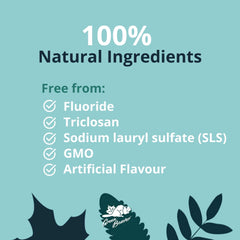 Vegan and gluten-free label on Green Beaver toothpaste