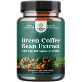 Front view of Green Coffee Bean Extract capsules