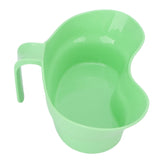 Green emesis basin with ergonomic handle - plastic spit cup