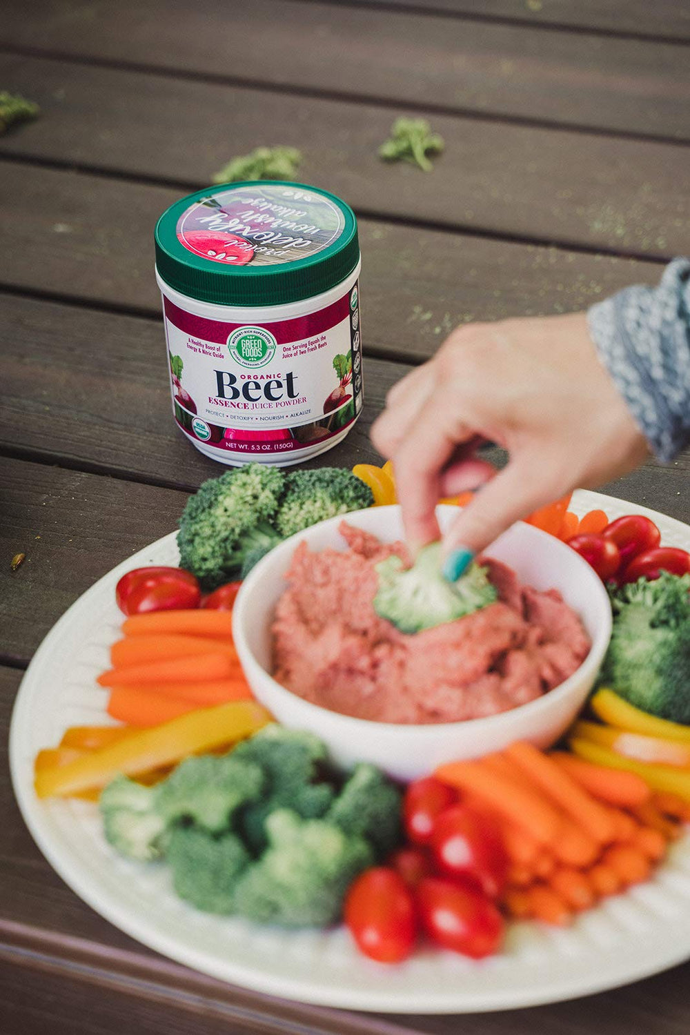 Certifications and barcode on Beet Essence OG2 packaging